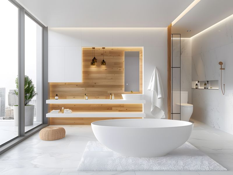 New Bathtub in a Modern Bathroom